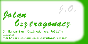 jolan osztrogonacz business card